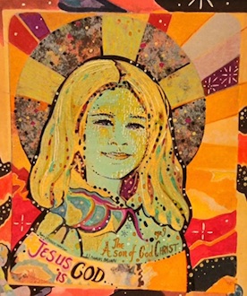 Painting Jesus is God by Suze
